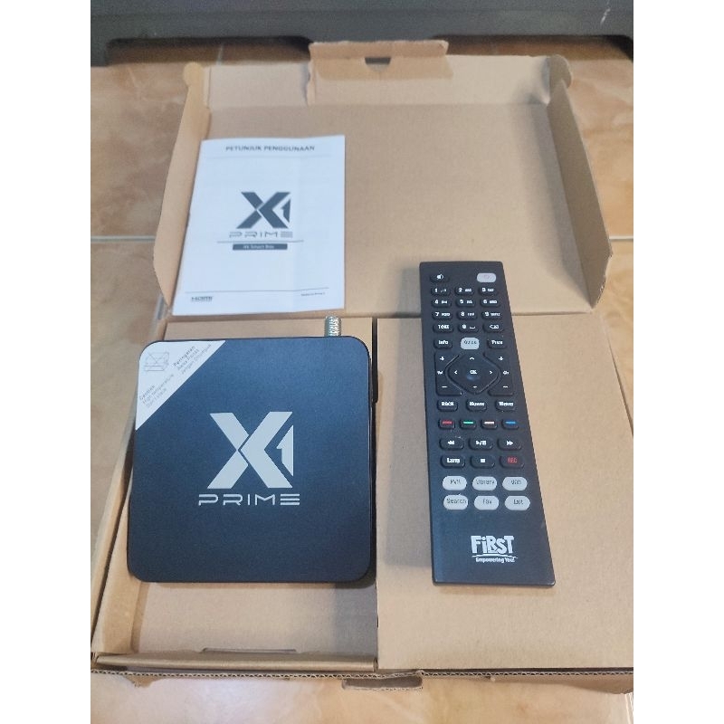 STB Android TV Box X1 Prime (Remot Voice) Full set orian