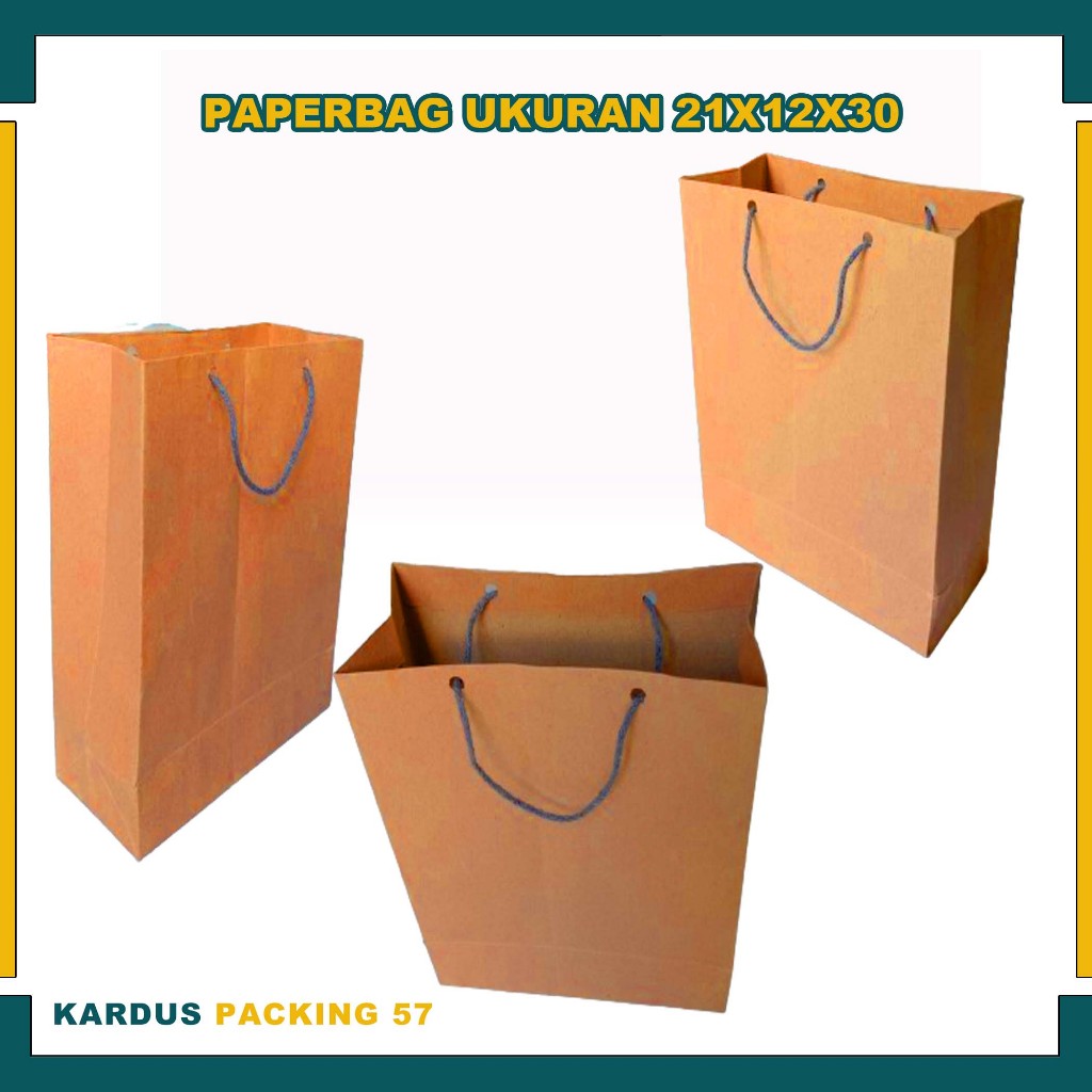 

Paper Bag 21X12X30 Cm (PAKET 12 PCS) / Tas Kertas / Tas Kado / Tas Souvenir / Tas Tumbler