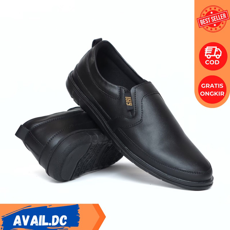 Sepatu kasual pria slip on sepatu pria kerja kantor kasual
