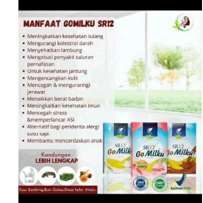 

Susu GOMILKU SR12 200 Gram susu kesehatan