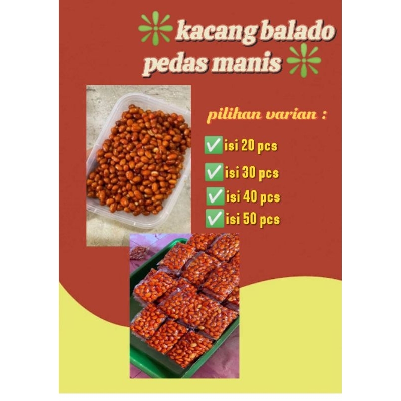 

Kacang balado pedas manis gurih 30pcs terlaris