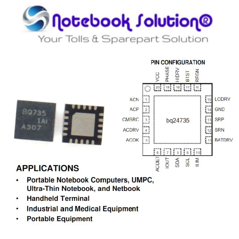 IC BQ735 BQ 735 BQ24735 BQ 24735 CHIPSET