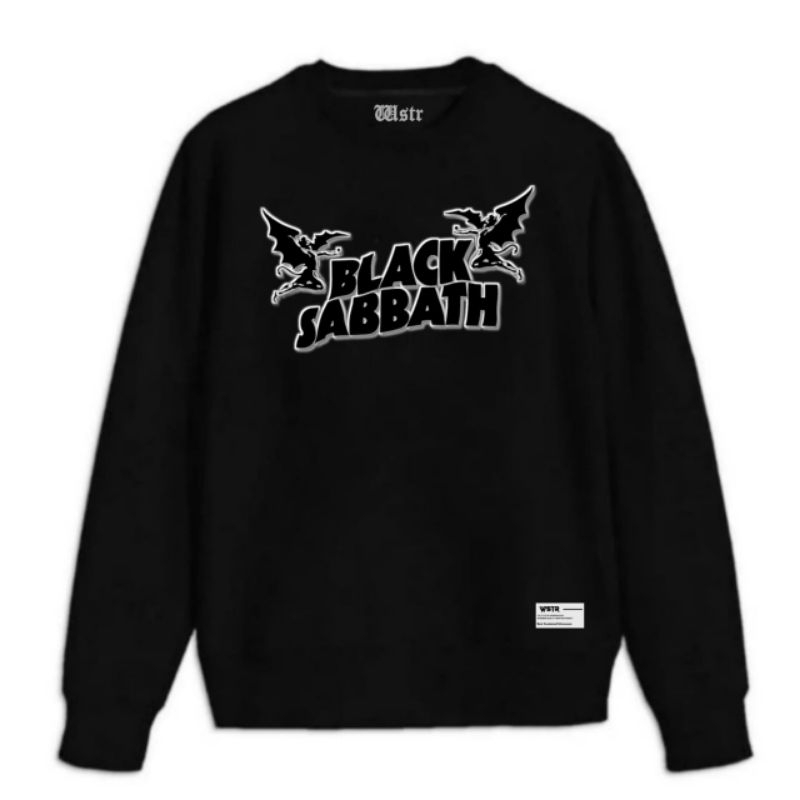 Sweater Crewneck Band Black Sabbath Cn05 Black Cotton Distro Pria
