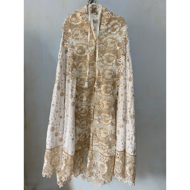 MUKENA SUTRA MILLO RENDA IMPORT FULL SWAROVSKI
