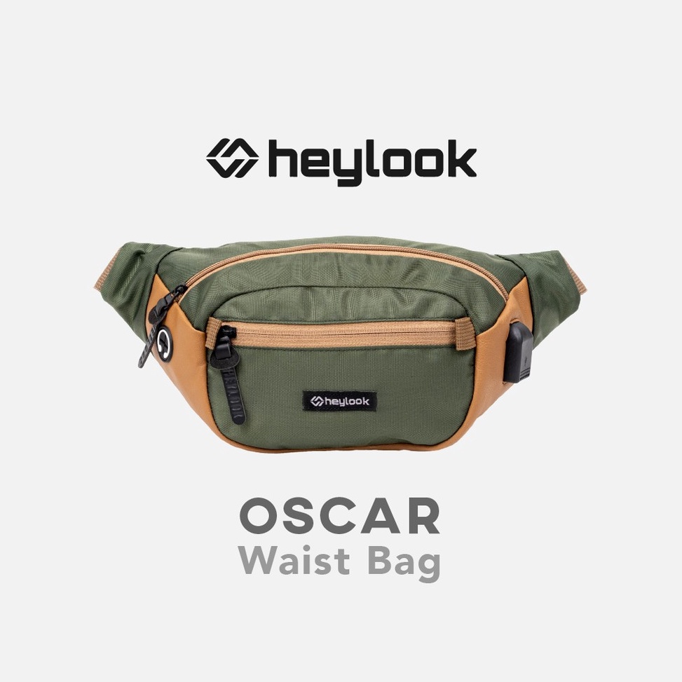 Come HEYLOOK Official  Tas Selempang Pria Waist Bag Nylon OSCAR Pria Waist Bag Distro