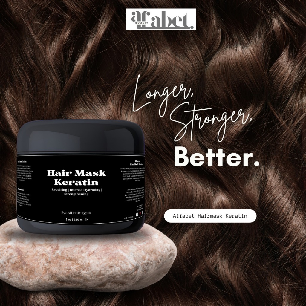Alfabet Hairmask keratin salon 250ML - Masker rambut keratin salon 250ML