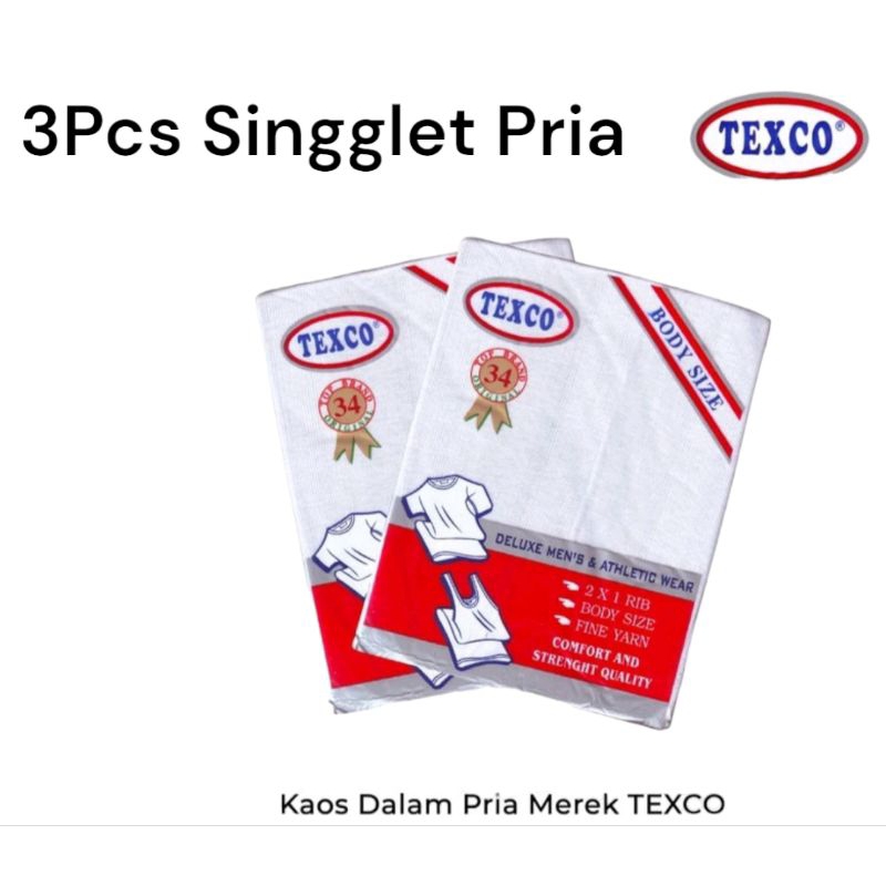 3 pcs singglet pria dewasa merk kings dan texco Jumbo kaos kutang pria
