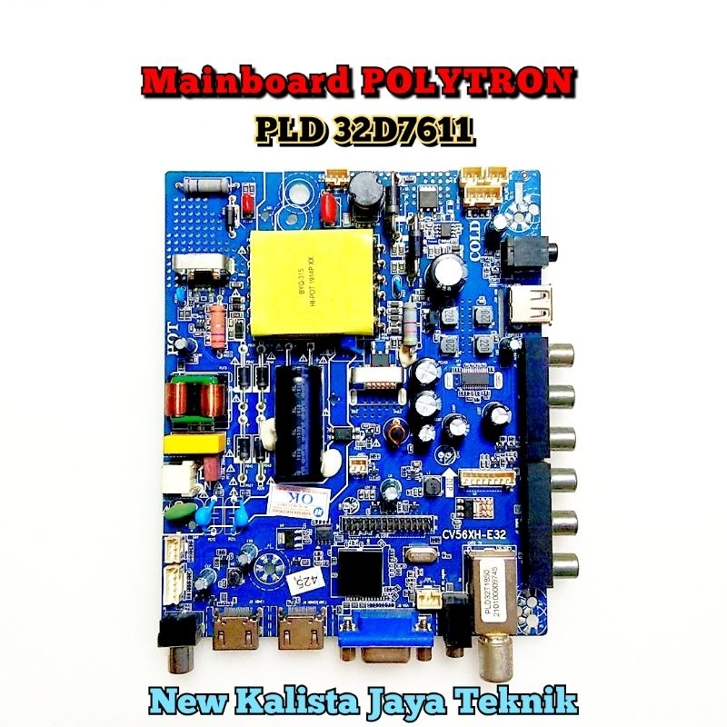 MAINBOARD POLYTRON PLD 32D7611 ORIGINAL CV56XH-E32 MB 32D7611 MOTHERBOARD 32D7611 MB POLYTRON 32D761