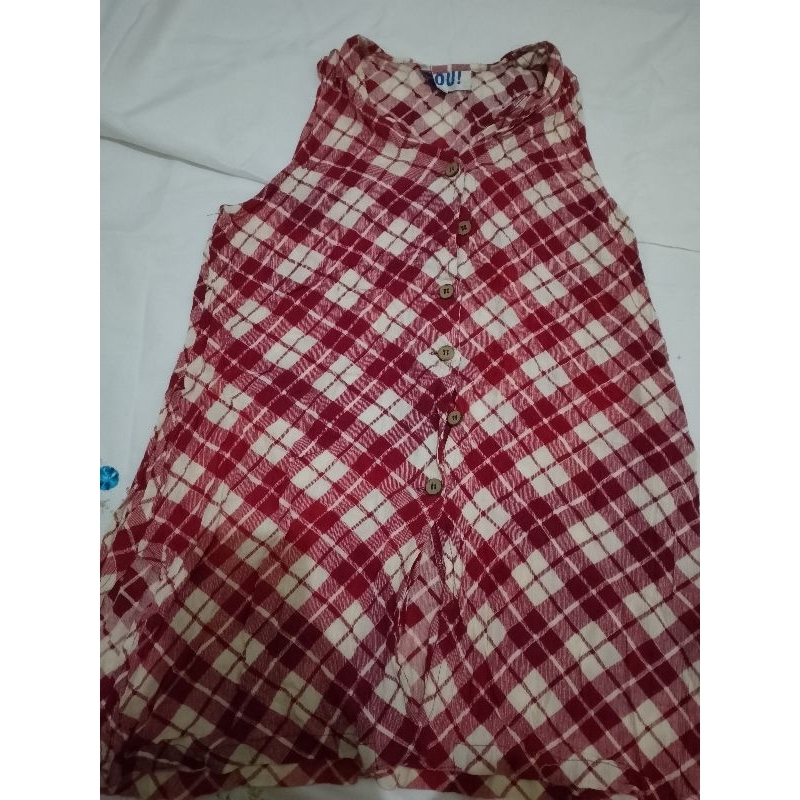 rompi kotak-kotak preloved