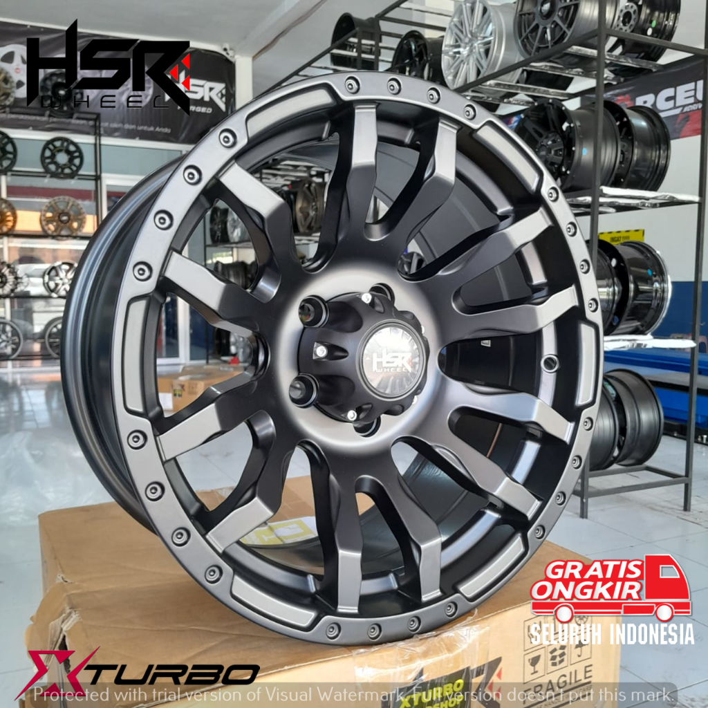 PELEK RUSH TERIOS XTRAIL RING 16 BURNEH HSR R16 LEBAR 8 ET 15 SEMI MATTE BLACK