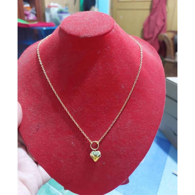24k lm kalung love set liontin kadar 99.99%