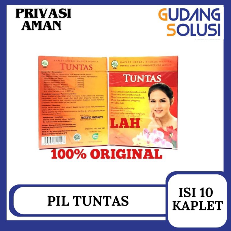 Pil Tuntas 1 pack isi 10 kaplet / Memperlancar Haid / Menstruasi / terlambat datang bulan