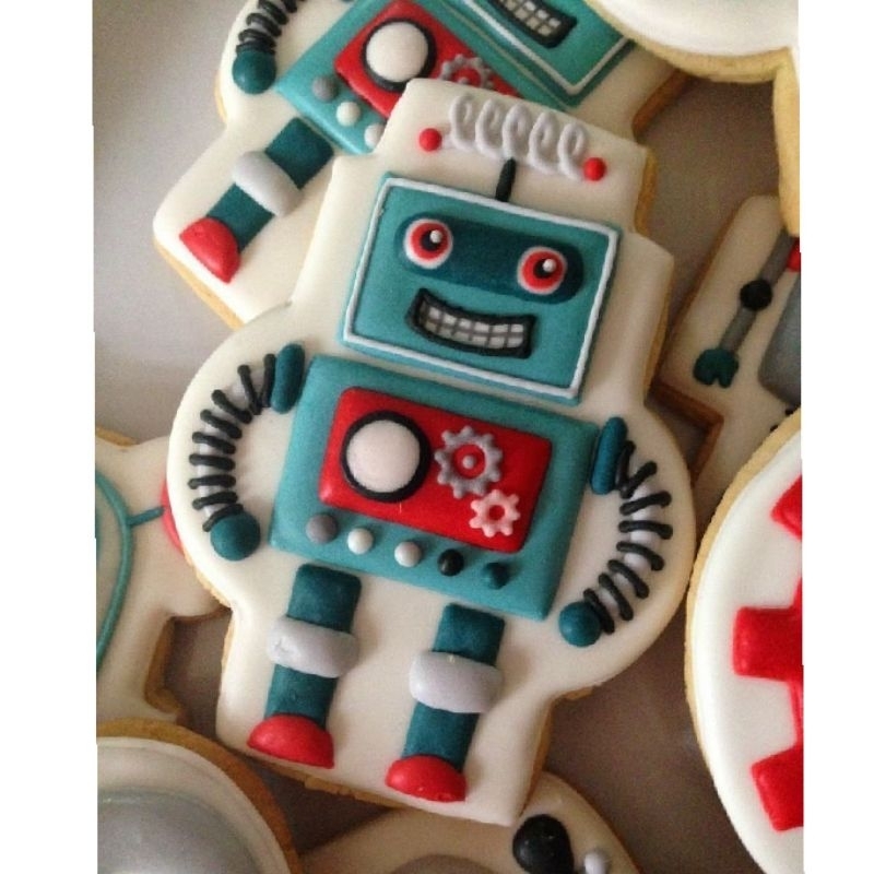 

IHANALICIOUS Butter Cookies tema Robot dan Alien (kukis hias karakter)