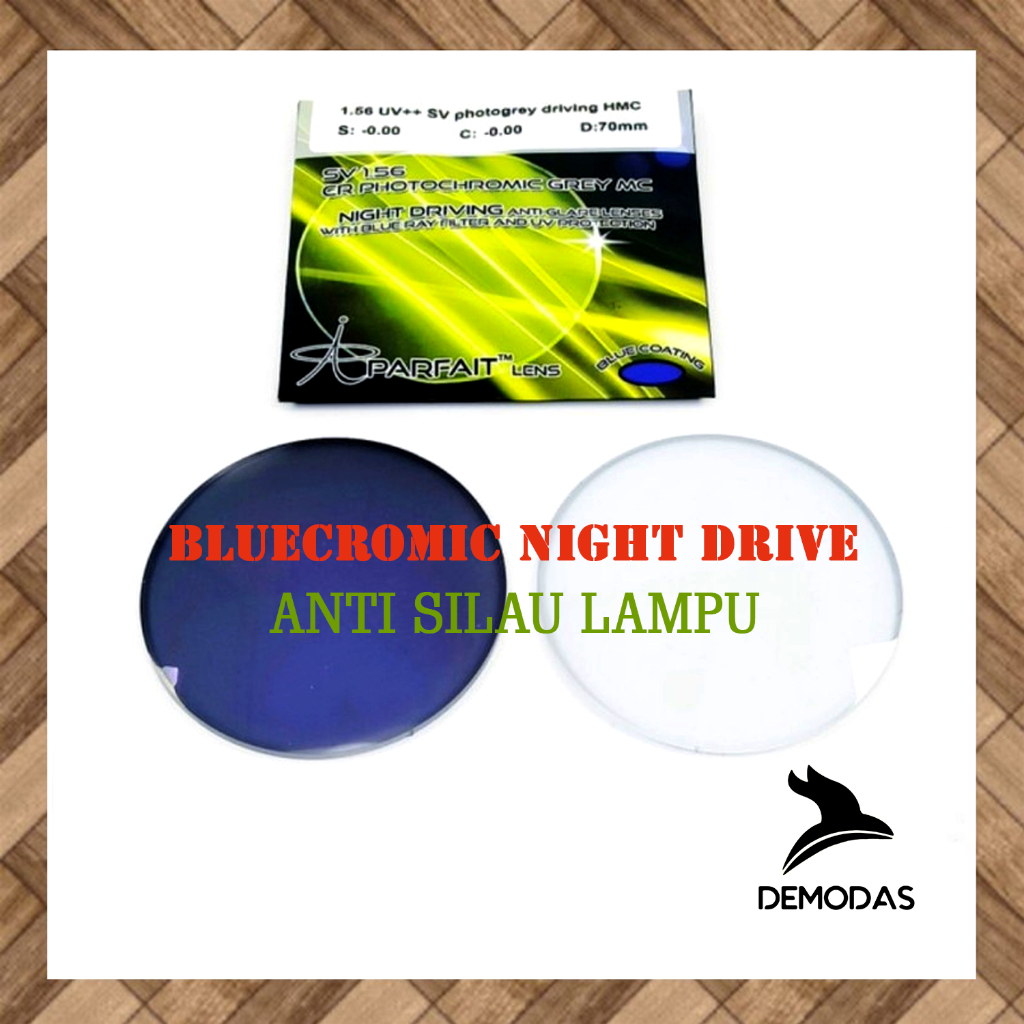 Ale Lensa Bluecromic Night Drive ( Anti Silau , Photocromic , Blueray , Coating Blue)