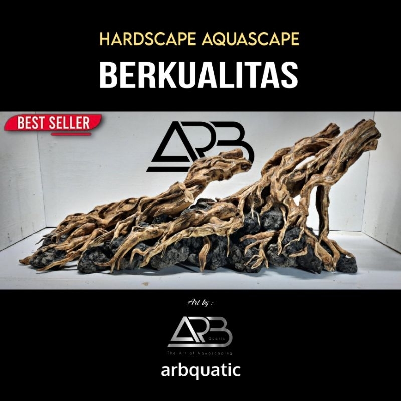 Hardscape Kayu Aquascape Natural Style Hardscape Ikan Chana Kayu tenggelam