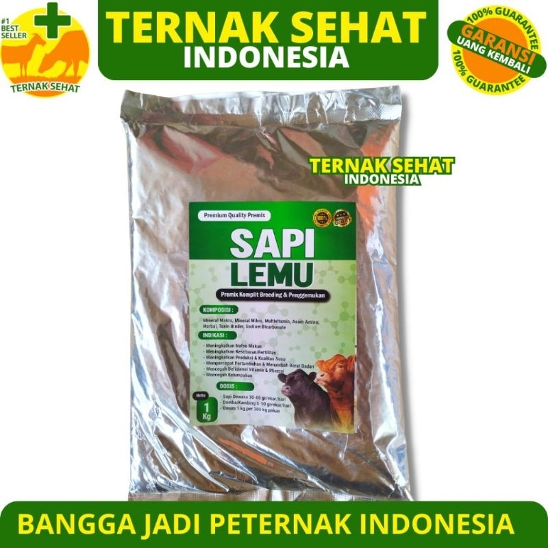 Premix Sapi Lemu 1 kg - Premix Sapi Penggemukan - Premix Sapi Kontes 1 kg - Premix Sapi Bagus