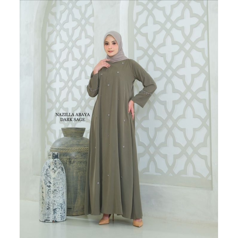 Abaya nazila Naura / abaya lebaran / abaya modern / abaya jumbo / abaya murah