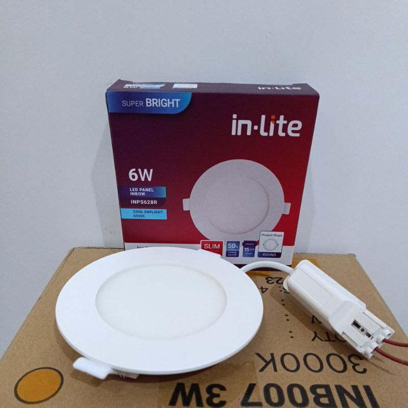 [COD] LED Panel Downlight In-Lite 6 Watt Lampu LED Plafon Tanam Inbow INPS628R