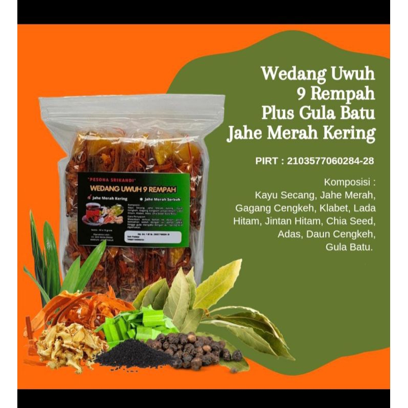 

Wedang Uwuh 9 Rempah isi 10 pcs