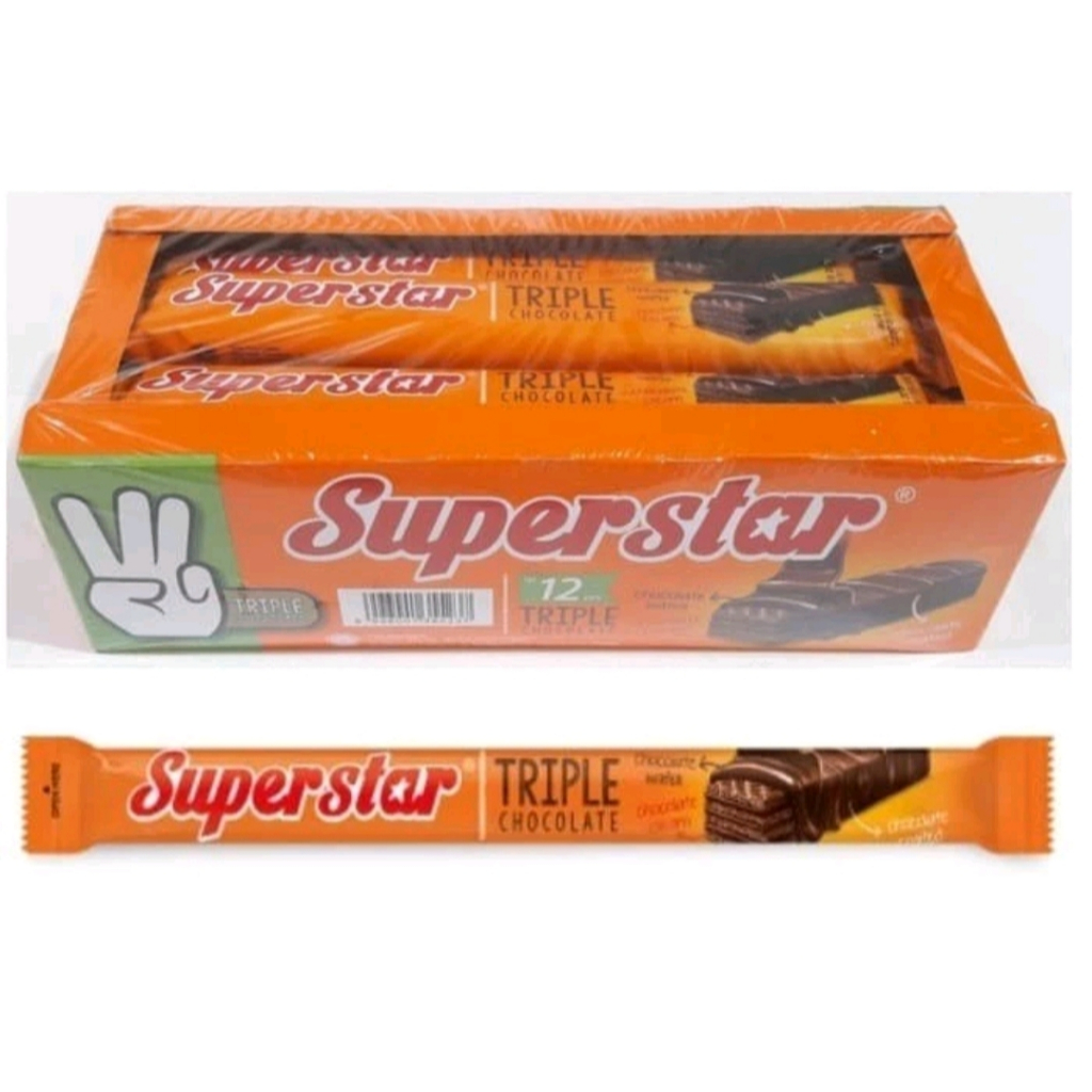 

Superstar Triple Wafer Chocolate 18 gr isi 12 pcs