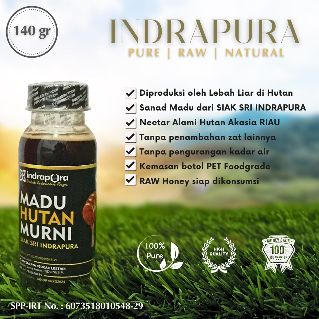 

Madu Hutan Murni INDRAPURA 140gr - Murni 100% Tanpa Campuran