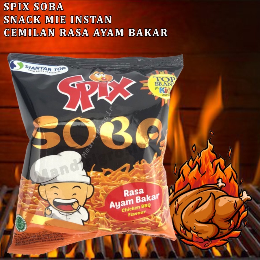 

Snack Mie Instan * Spix Soba * Cemilan Rasa Ayam Bakar * 21gr