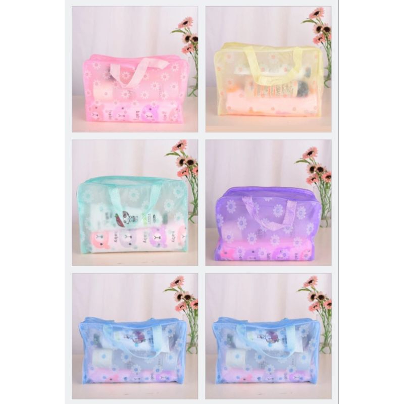 Tas plastik transparan anti air | pouch makeup waterprof traveling | tas sabun mandi | tas bedak ant