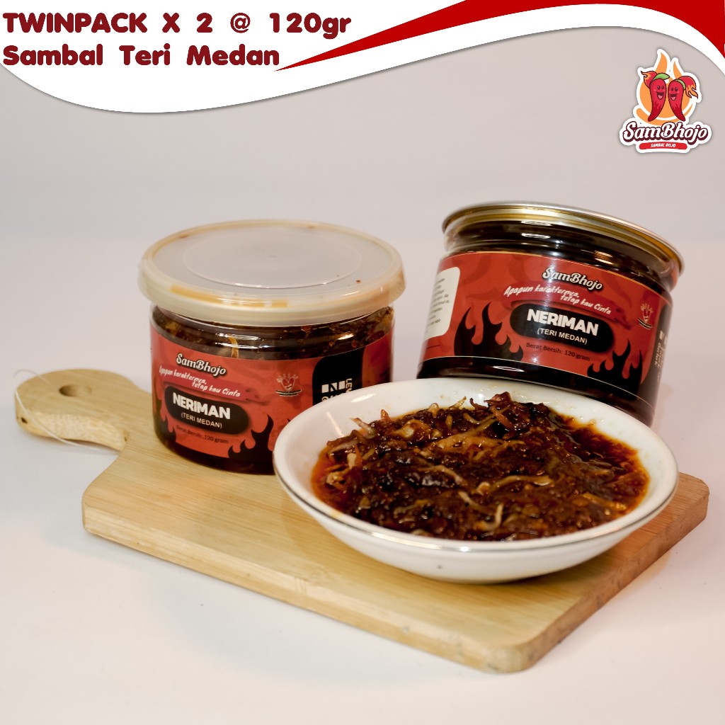 

SamBhojo - Sambal Teri Medan (Bojo Neriman) 120gr x 2 - Twinpack
