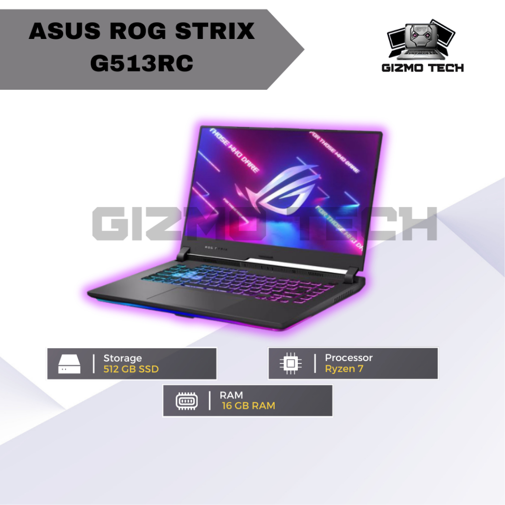 ASUS G513RC Proc Ryzen 7 6800H 15.6"/RTX3050/512GB SSD/16GB (STRIX )