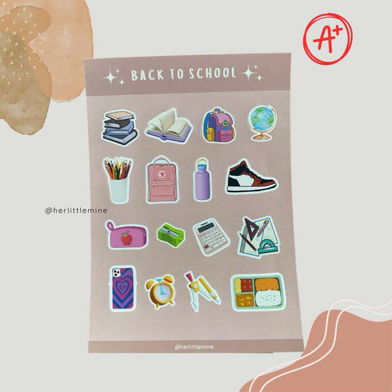 

[HERLITTLEMINE] STICKER FOR JOURNALING. STICKER KISS CUT. EDISI BACK TO SCHOOL.