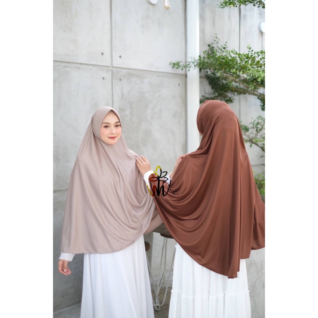 Hijab Bergo Hamidah Jumbo Syari Hijab Khimar Bergo Hamidah Jumbo XL Spandek Jersey | Jilbab Bergo Si
