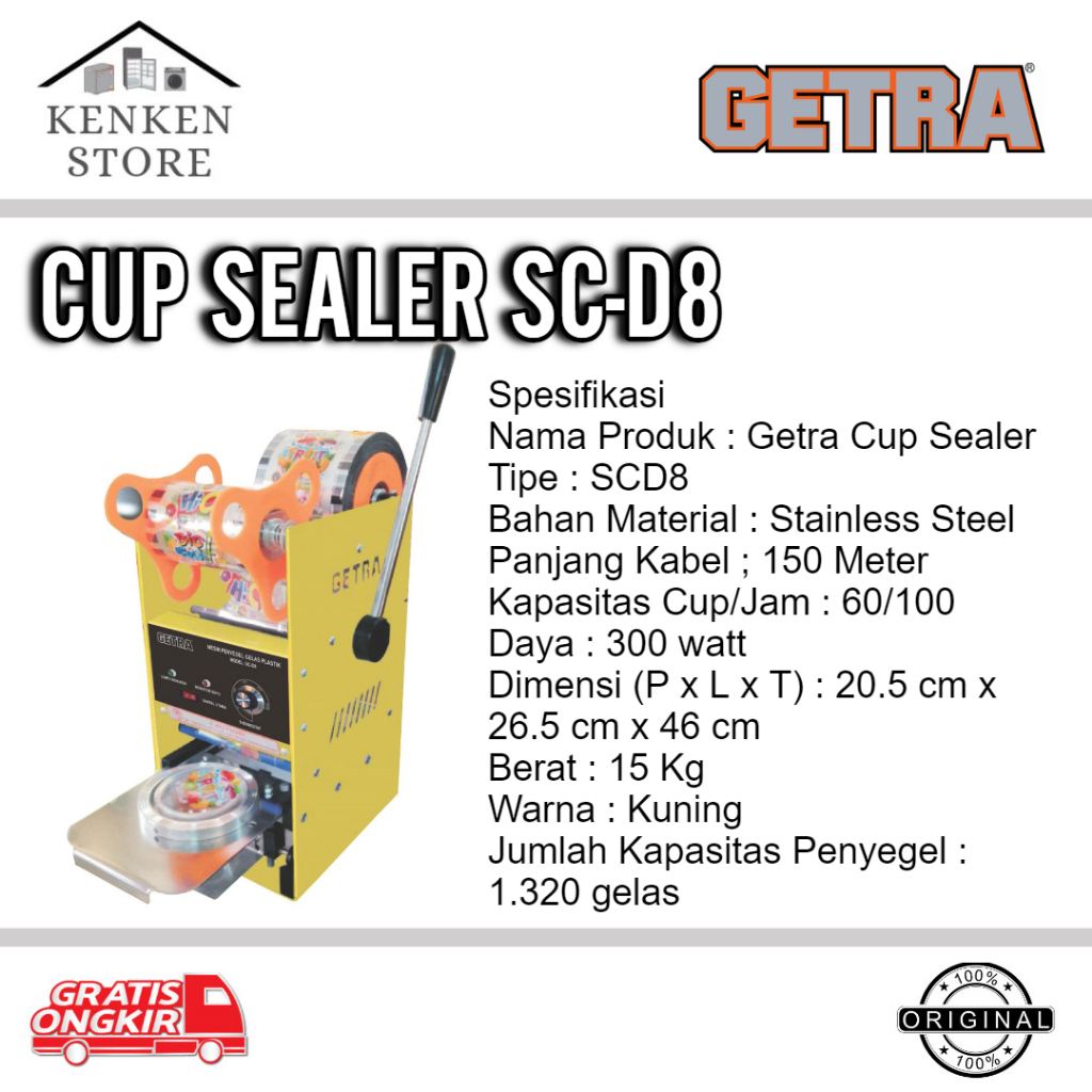 CUP SEALER GETRA SC-D8/ET-D8S