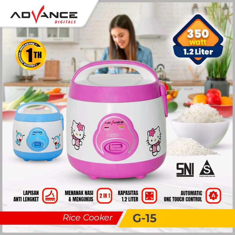 Advance G-15 Rice Cooker Mini 1.2 Liter 350W Magic Com Karakter