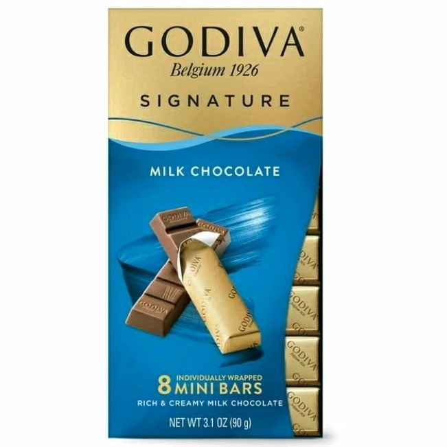 

GODIVA Signature Milk Chocolate 8 Mini Bars 90g