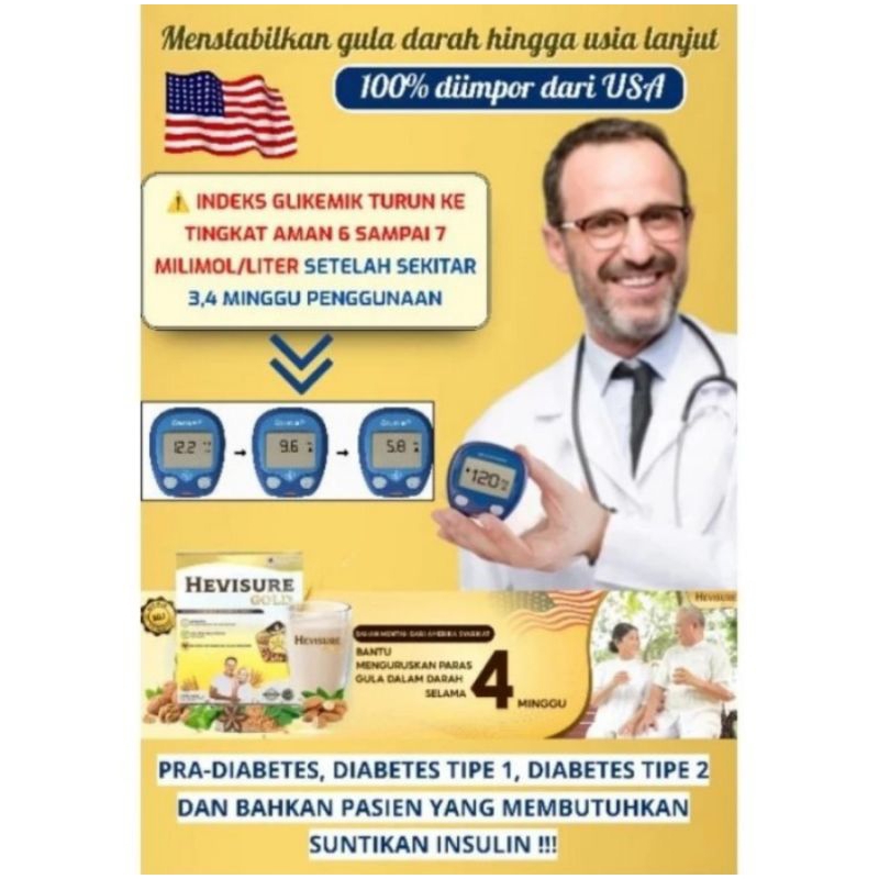 

Hevisure Gold Susu Obat Diabetes Ampuh Original