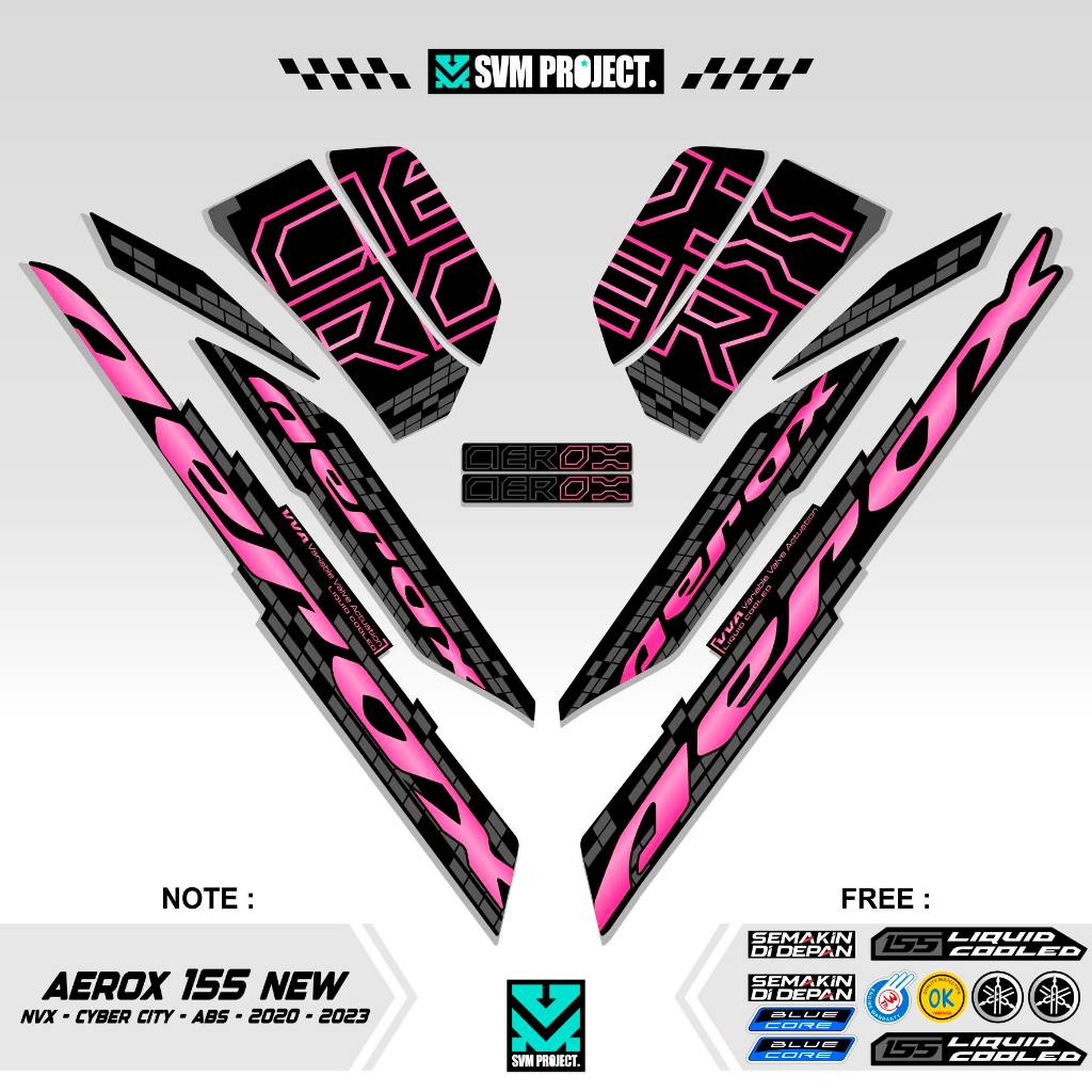 STRIPING AEROX 155 NEW CYBER CITY MOTIF 7 / STIKER AEROX 155 CONNECTED / STICKER AEROX 155 CONNECTED