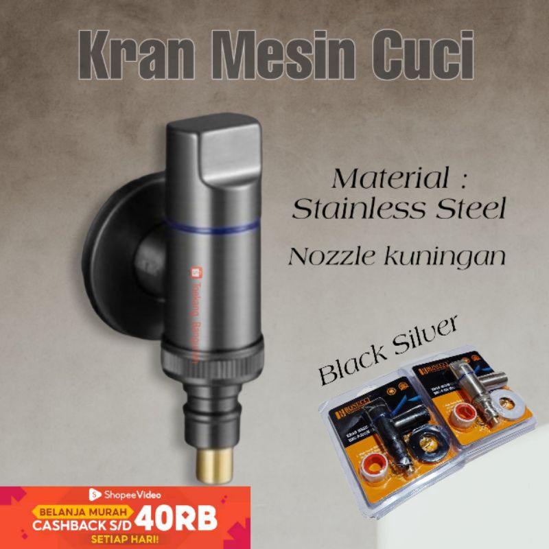Kran Air Otomatis Mesin Cuci 1/2" Kran Taman Kran Garasi
