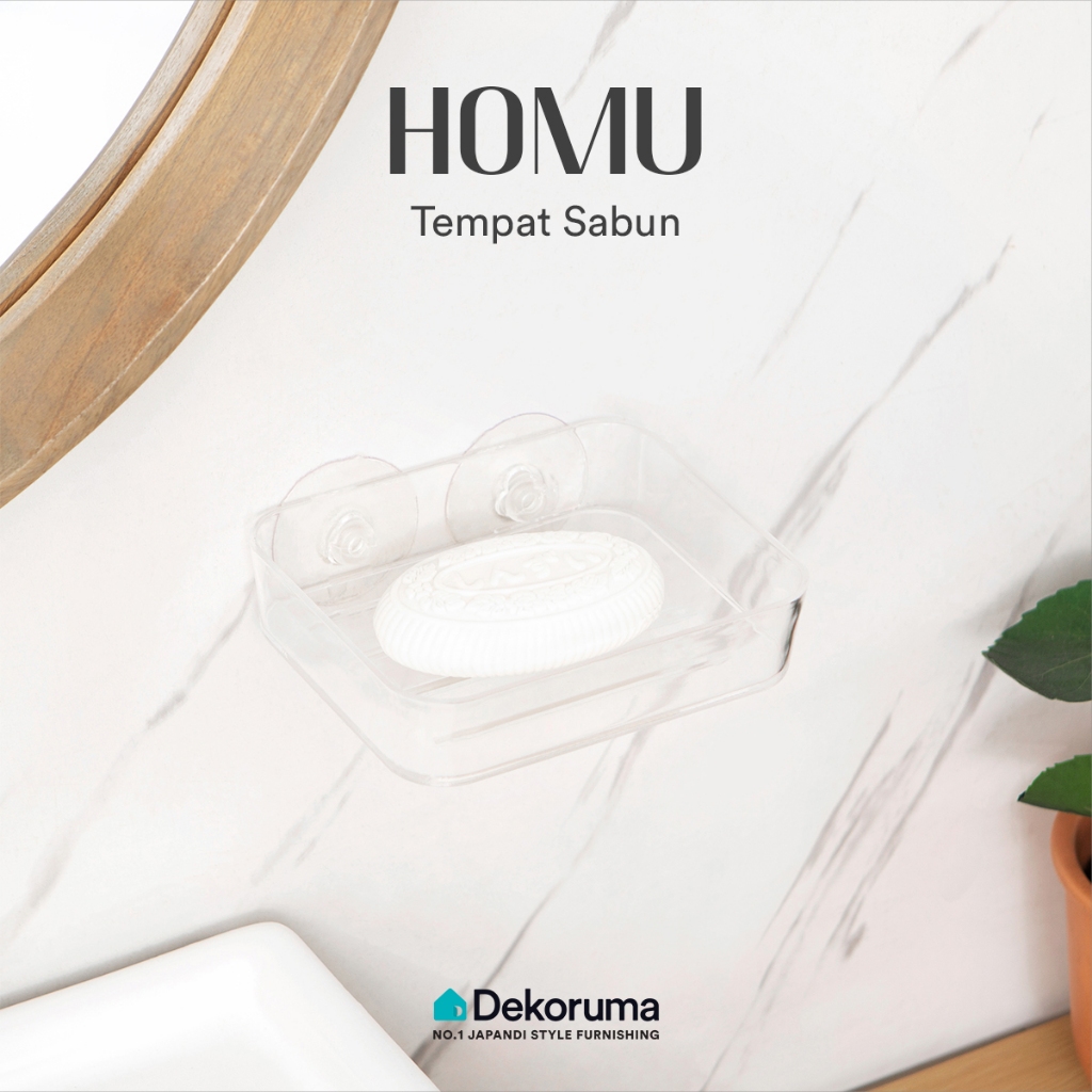 Dekoruma HOMU Tempat Sabun Mandi dengan Suction Holder