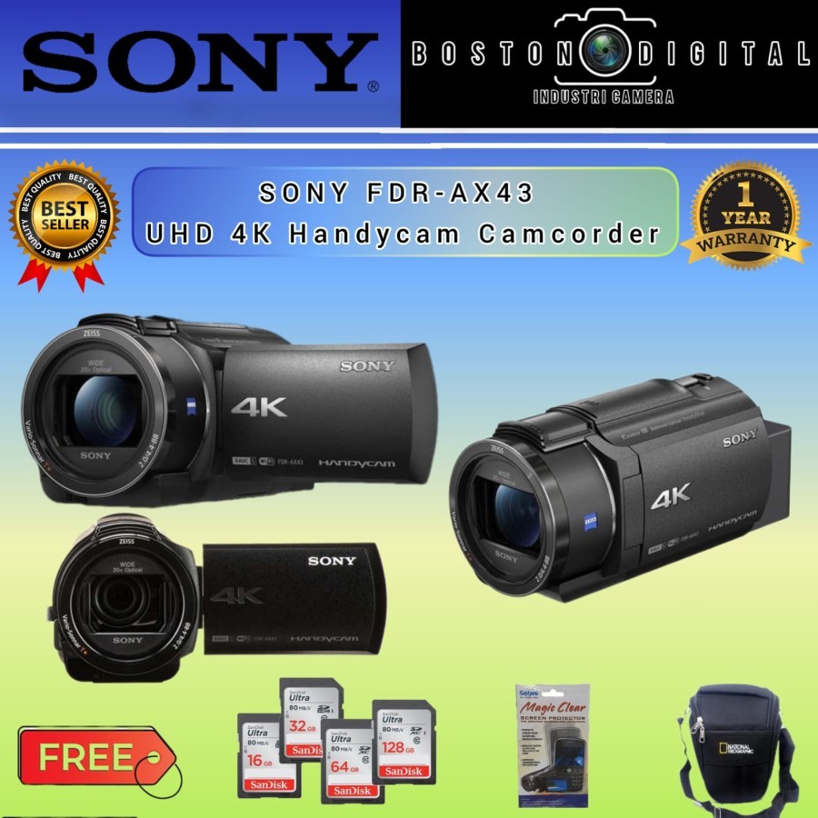HANDYCAM FDR SONY AX43 4K / CAMCORDER HANDYCAM SONY FDR-AX43