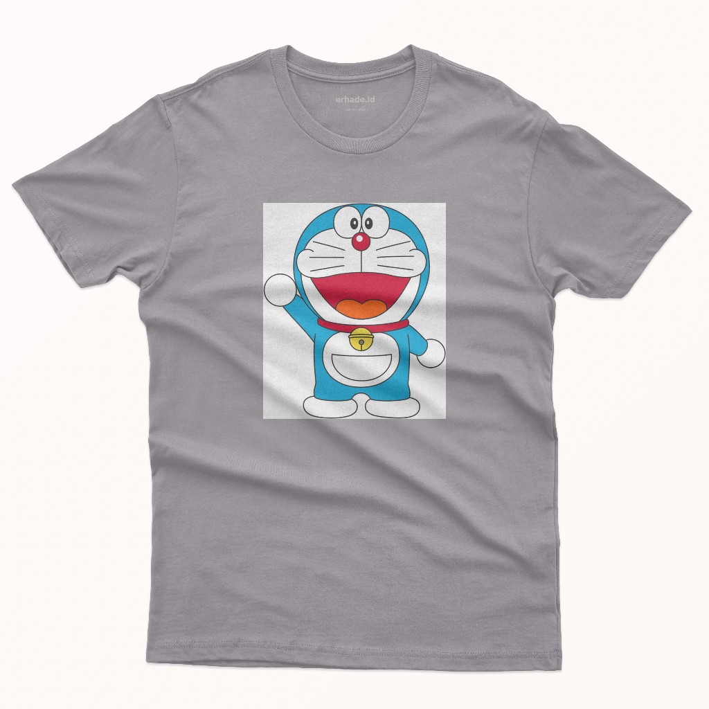 Baju Kaos cotton combed pria wanita  Doraemon