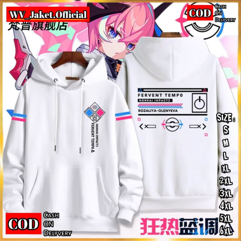 JAKET HOODIE PULLOVER HONKAI ROZALIYA OLENYEVE Jaket Pullover Kupluk OVERSIZE S M L XL JUMBO XXL XXX