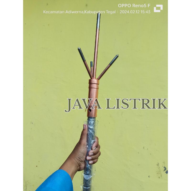 TRISULA tombak anti petir blesem  splitzen Penagkal petir TRISULA 3/4"