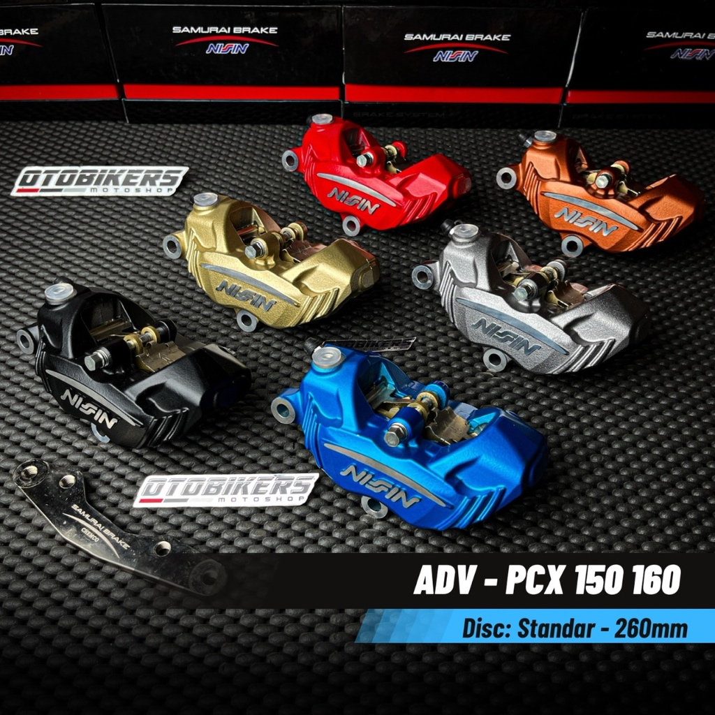 Kaliper Nissin Samurai 4p Kiri PCX ADV 150 160 4 Piston Depan 260 mm Original