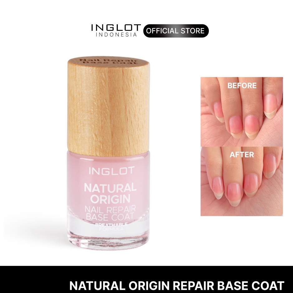 ART U8T INGLOT Natural Origin Nail Repair Base Coat  Nail Treatment Nail Care Breathable Transparan 