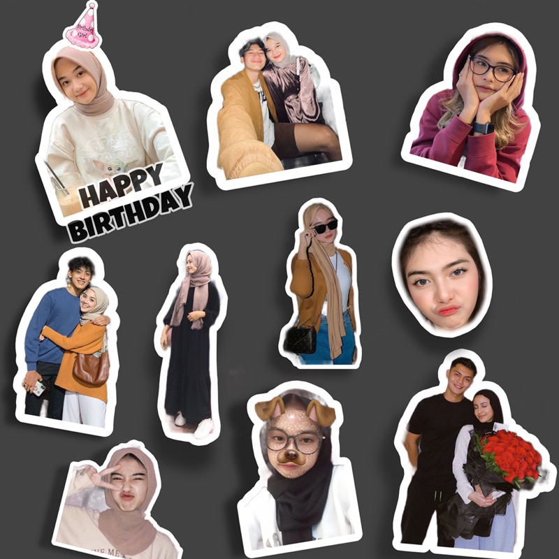 

[HARGA PER 10 BIJI] STIKER CUSTOM BEBAS REQUEST SUDAH DIPOTONG