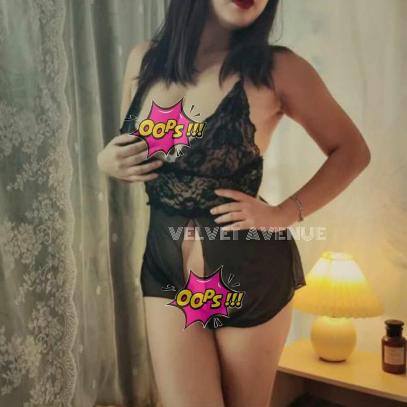 Lingerie Kimono Seksi Brukat Sexy Cantik Hot Transparan Martina KG3 Import
