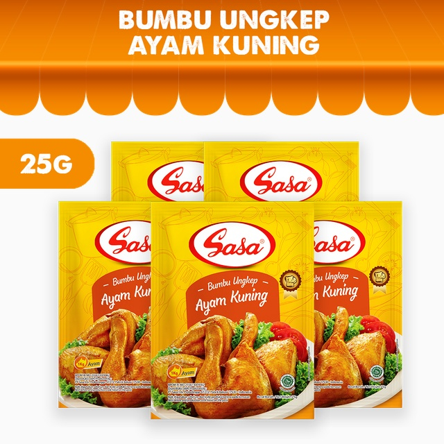 

Sasa Bumbu Ungkep Ayam Kuning 25 gr x 5pcs