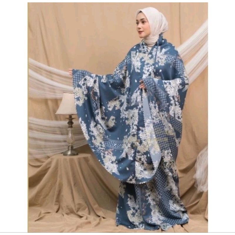 Mukena Traveling Katun Motif Terbaru 2in1 Jumbo Terbaru Mukena Traveling