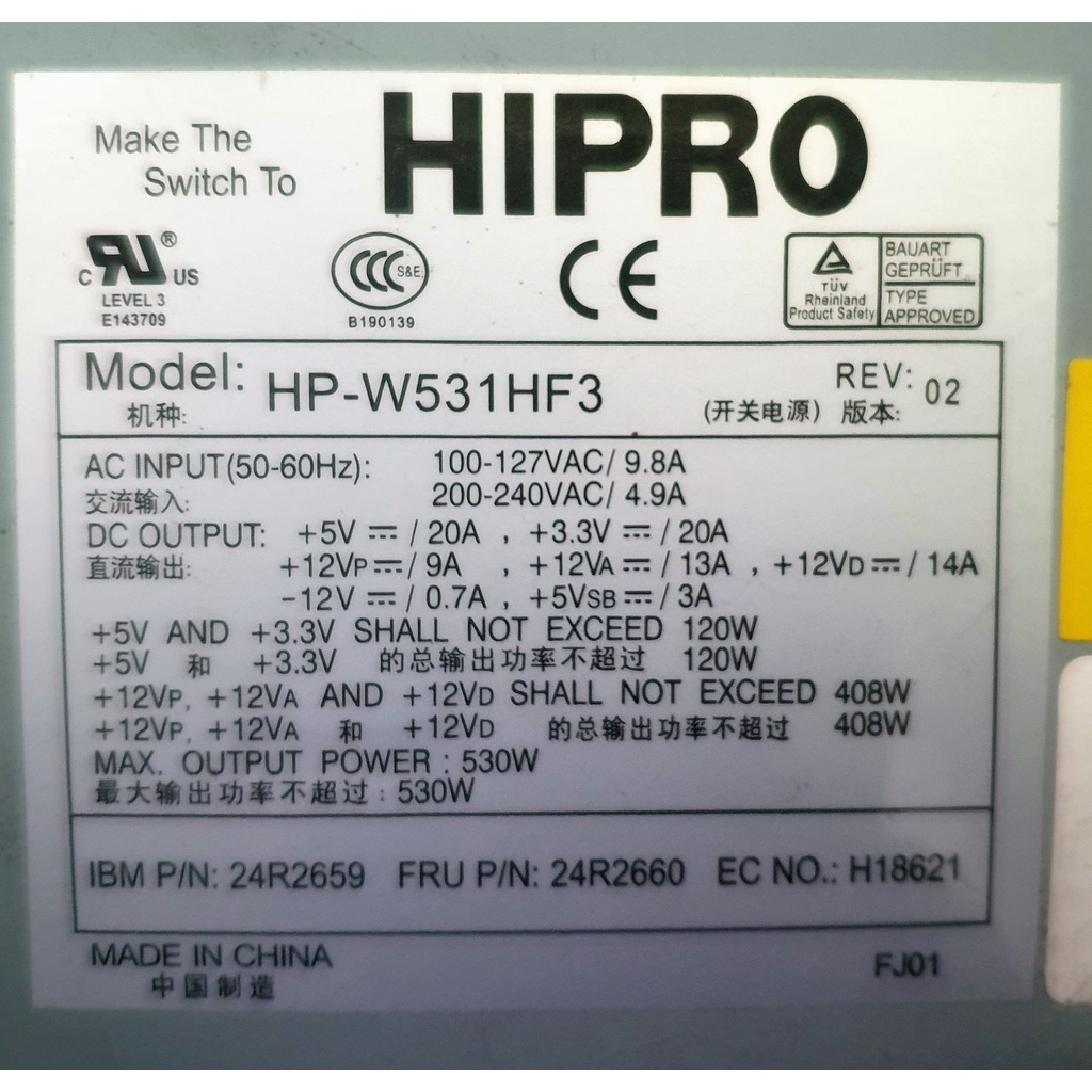 POWER SUPPLY PC BUILD UP 500 WATT