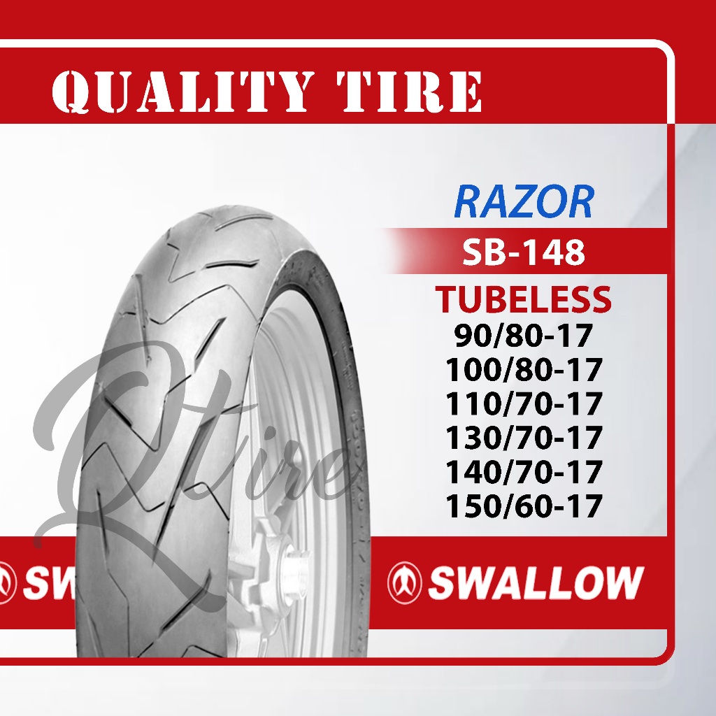 Ban Luar Motor Swallow SB-148 Razor Pro Series 90/80 100/80 110/70 130/70 140/70 150/60 Ring 17 Tubeless Soft Compound